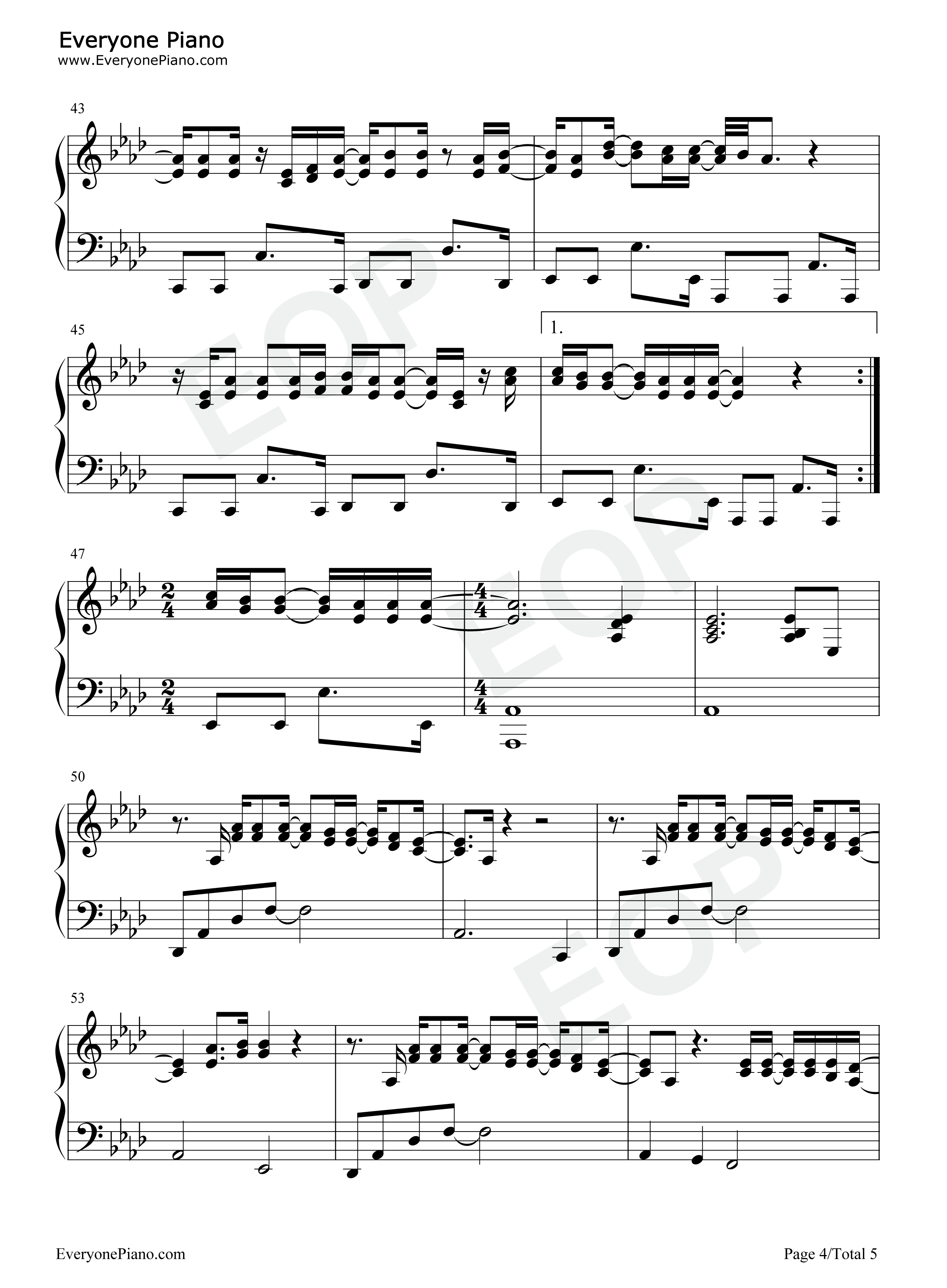 Goodness of God钢琴谱-Bethel Music Jenn Johnson4