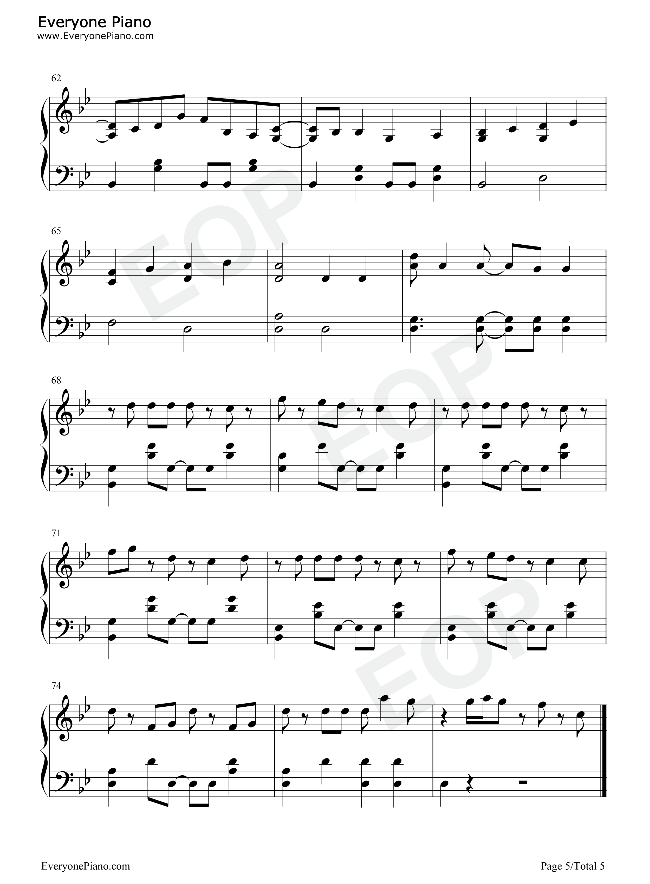 勇者钢琴谱-YOASOBI