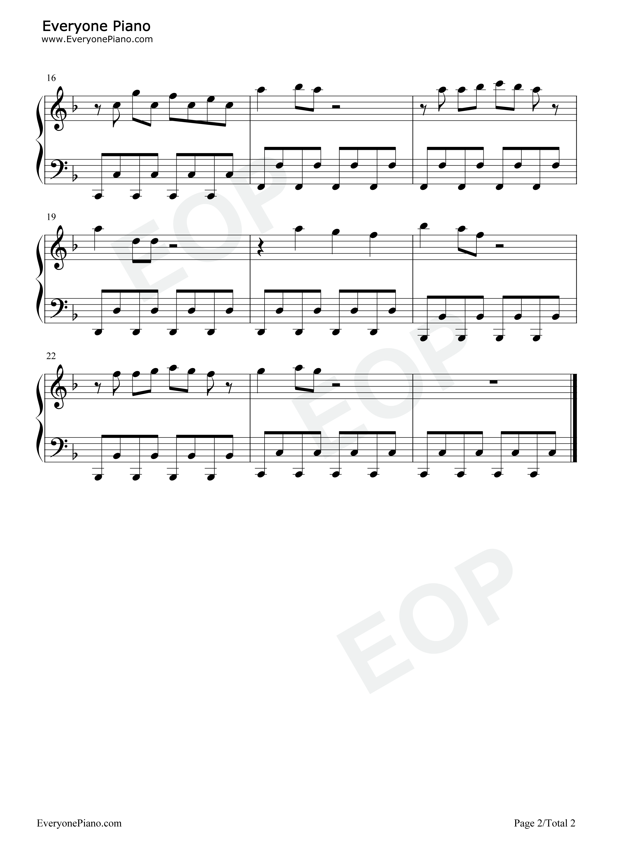 Enola Gay钢琴谱-Orchestral Manoeuvres in the Dark OMD