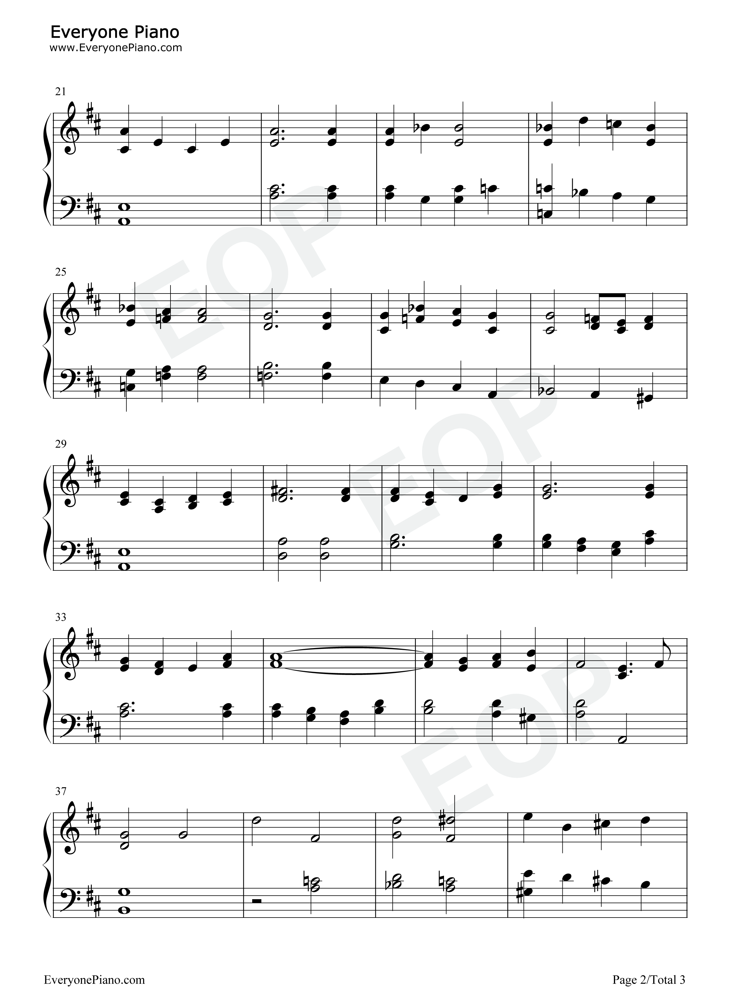 Ave Verum Corpus钢琴谱-莫扎特 Mozart2