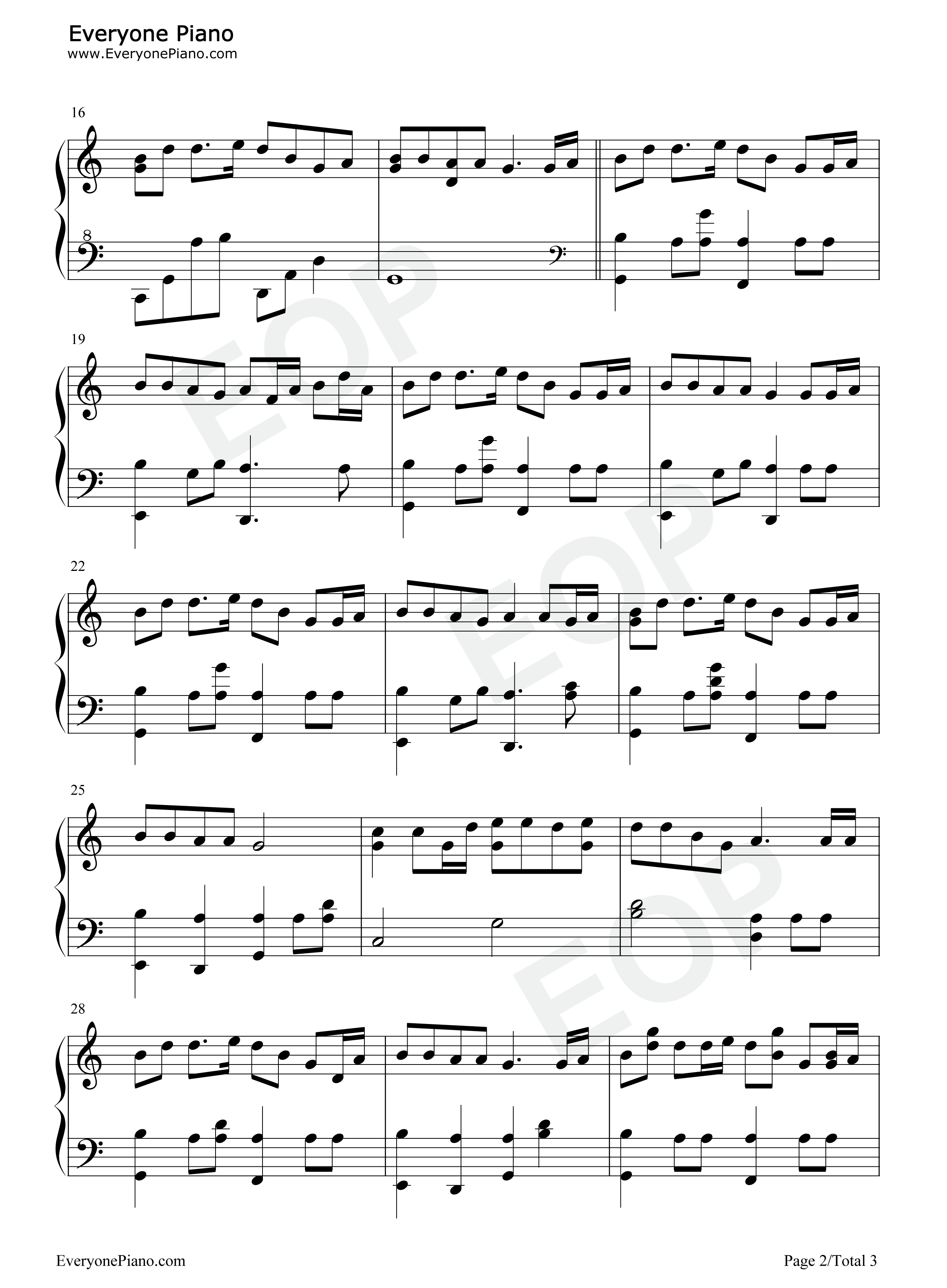 哦苏珊娜钢琴谱-斯蒂芬·福斯特 Stephen Foster2