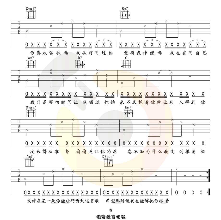 Melody Remix吉他谱_吴海啸/群可_G调指法4