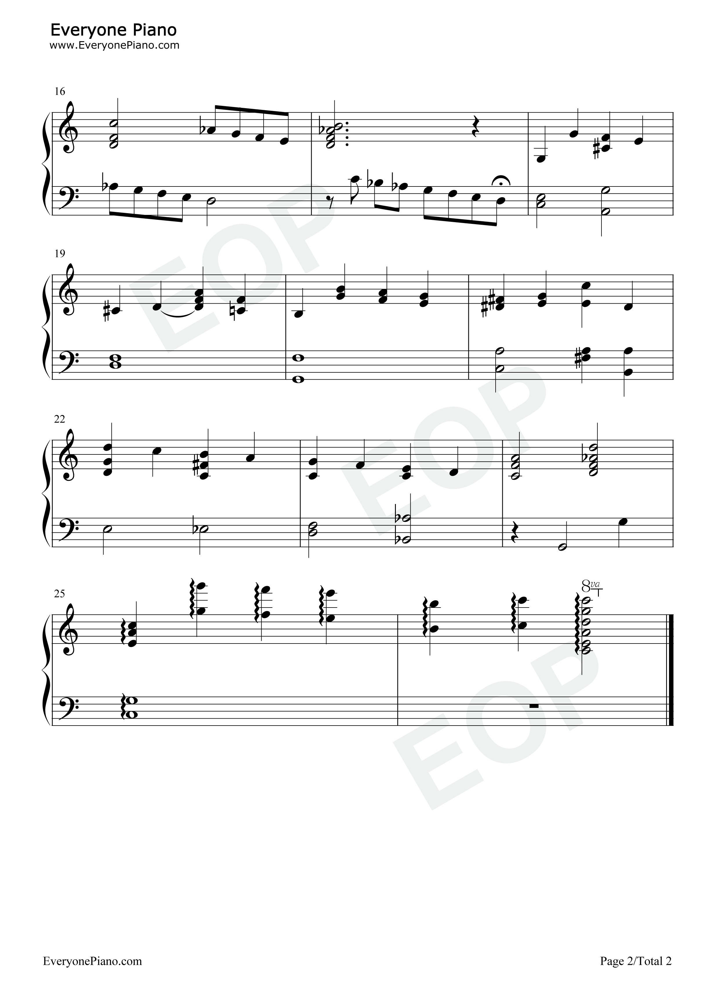 When You Wish Upon A Star钢琴谱-Cliff Edwards2