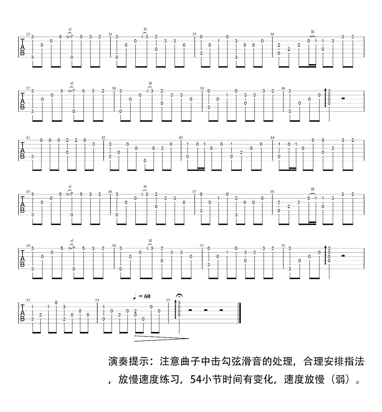 挥着翅膀的女孩指弹谱_容祖儿_高清独奏谱_吉他指弹六线谱2