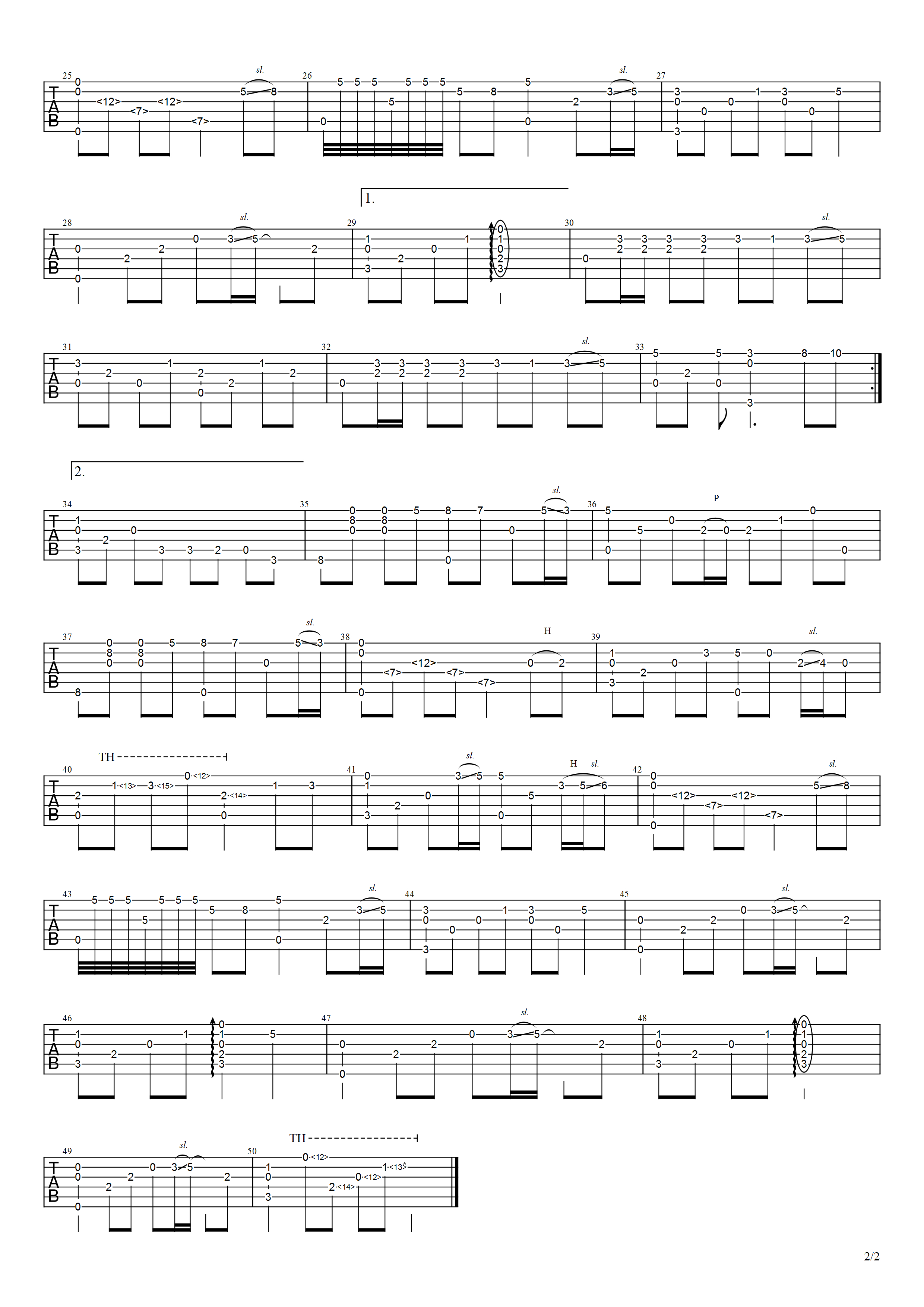 吴静《女儿情》指弹吉他谱