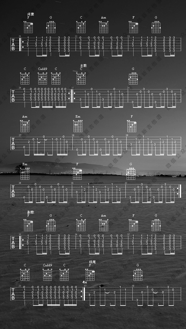 请你爱我或给我一把枪吉他谱-2