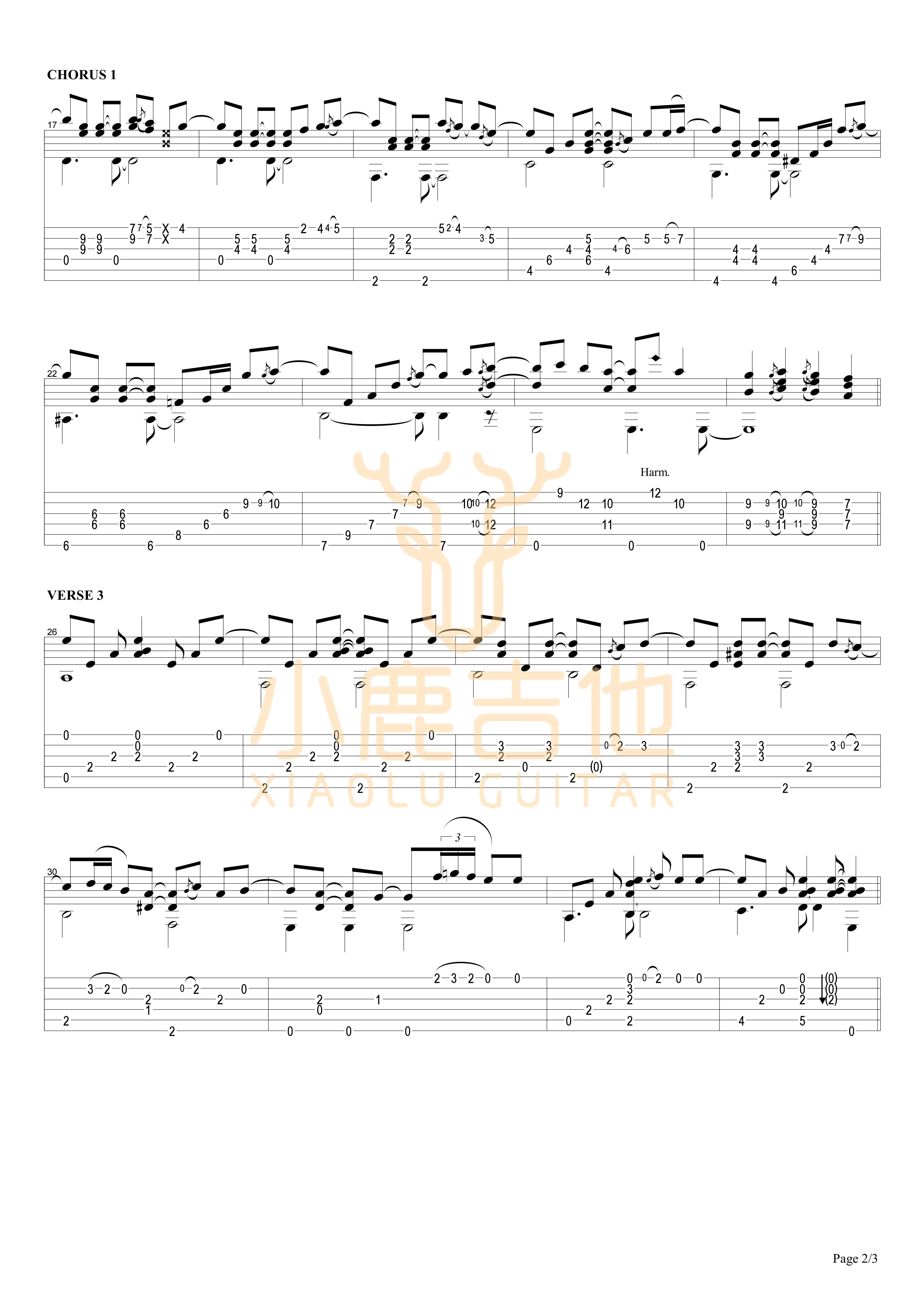 STAY CLOSE TO ME吉他谱-2