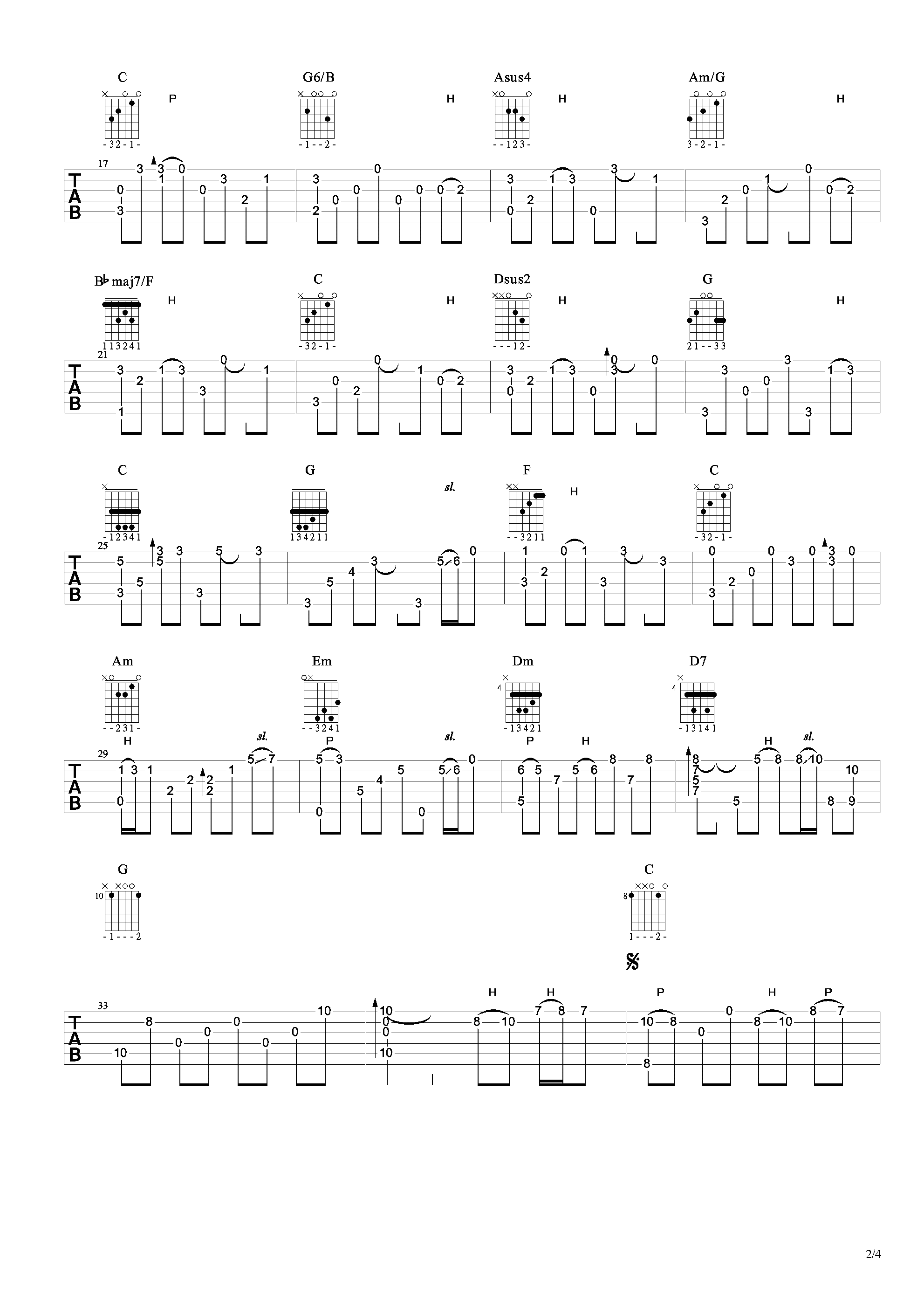 我们都被忘了吉他谱-2