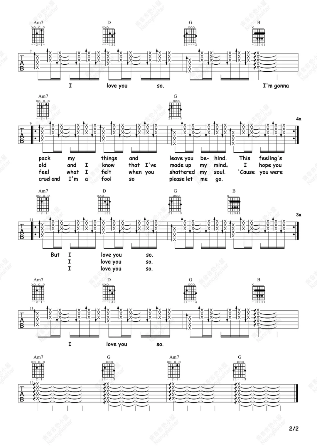 I-Love-You-So吉他谱2-The-Walters