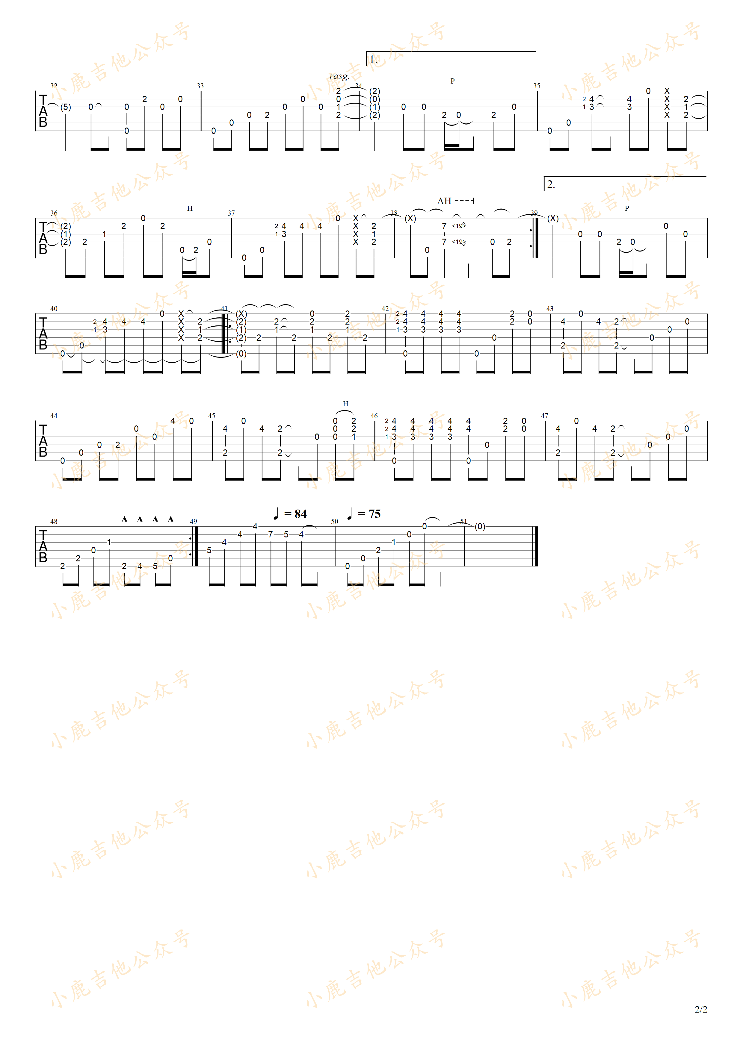 Yesterday Once More（昨日重现）吉他谱-2