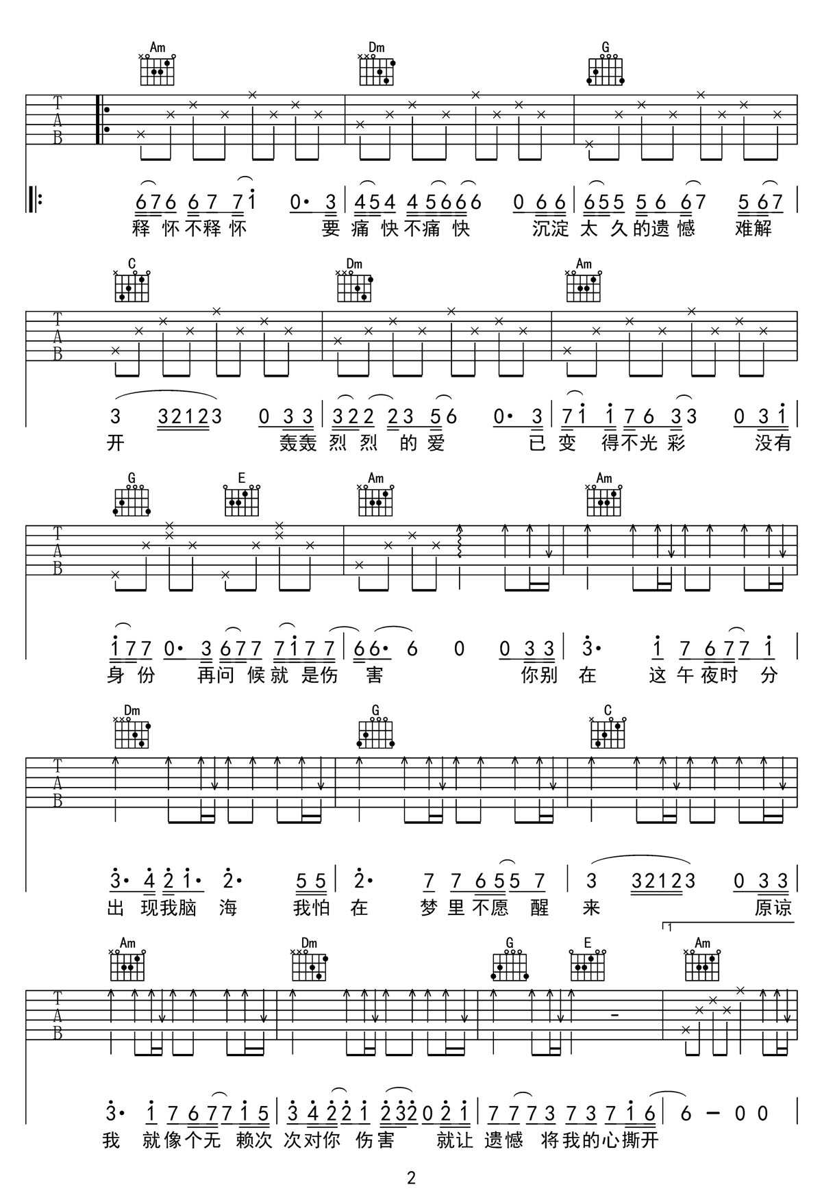 心碎的梦吉他谱2-卡带森林