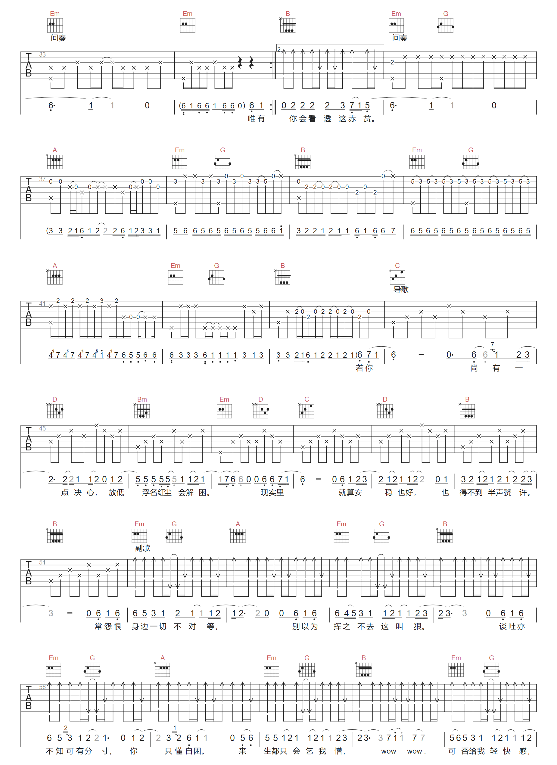 战祸吉他谱2-Mr.乐队