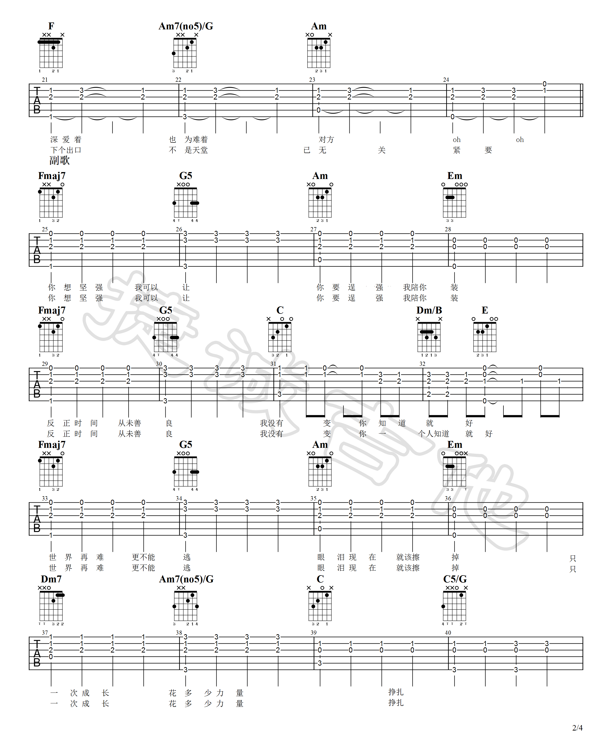 我们很好吉他谱2-林俊杰