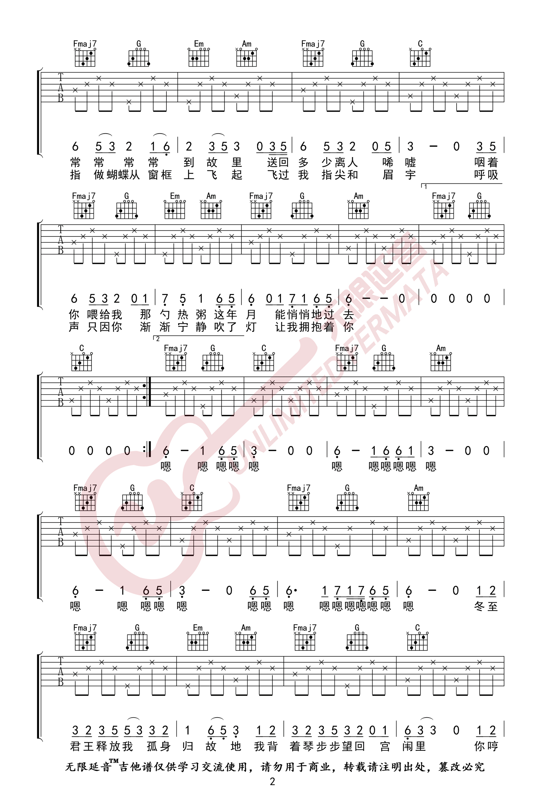 琴师吉他谱2-要不要买菜