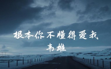 根本你不懂得爱我吉他谱_韦雄_C调原版