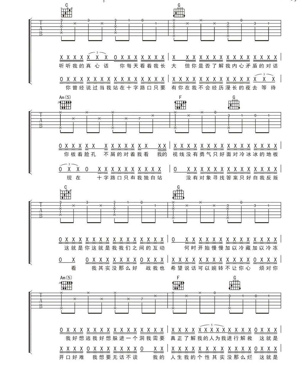我想更懂你吉他谱2-苏星婕