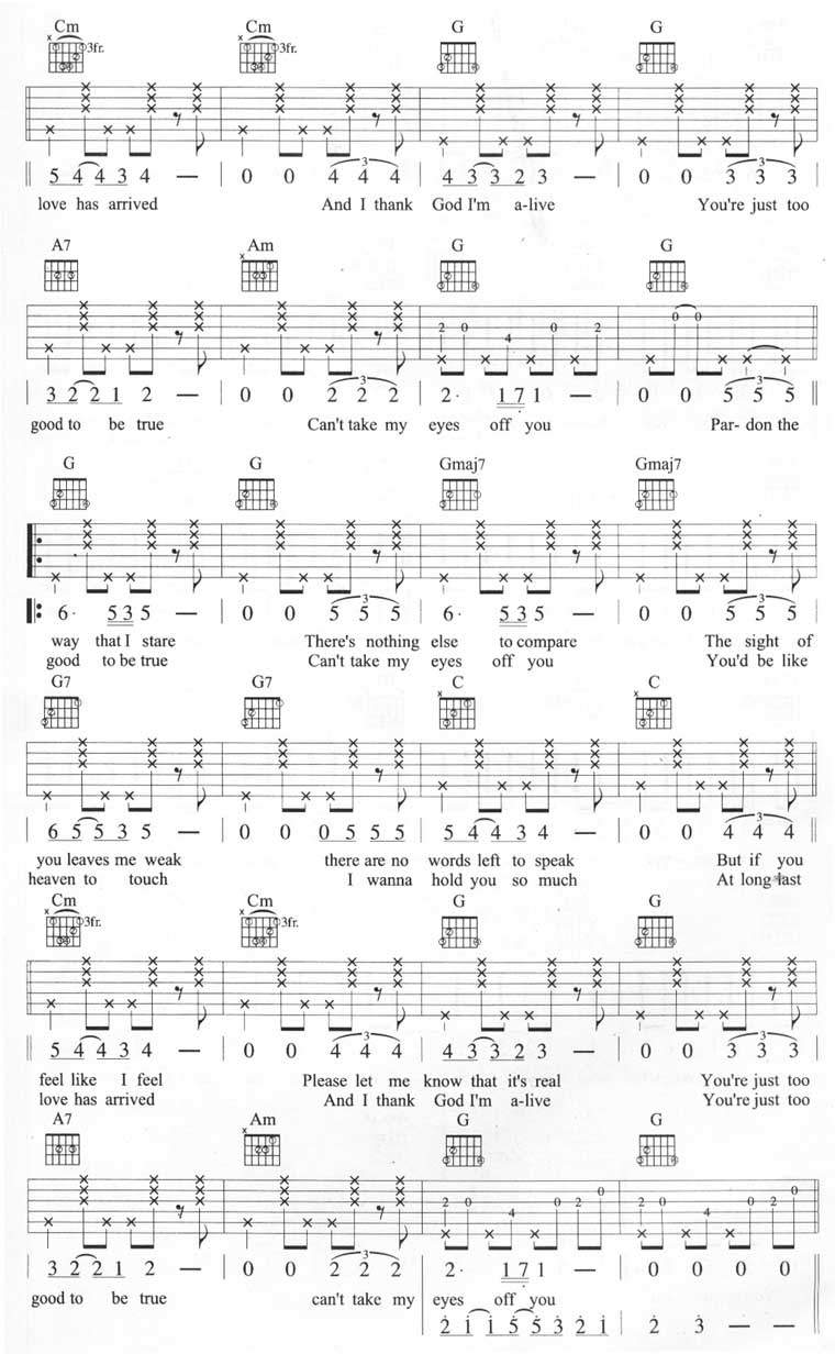 Can't-Take-My-Eyes-Off-You吉他谱2-王若琳