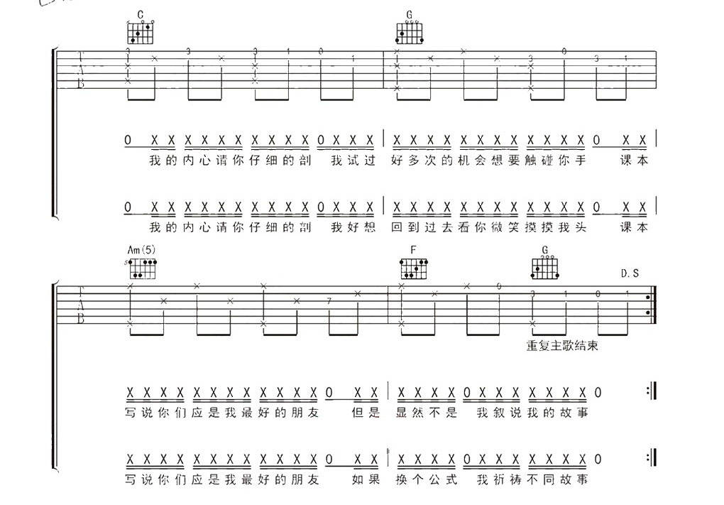 我想更懂你吉他谱3-苏星婕