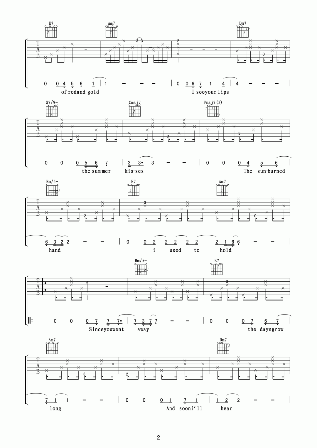 Autumn-Leaves吉他谱2-Eric-Clapton