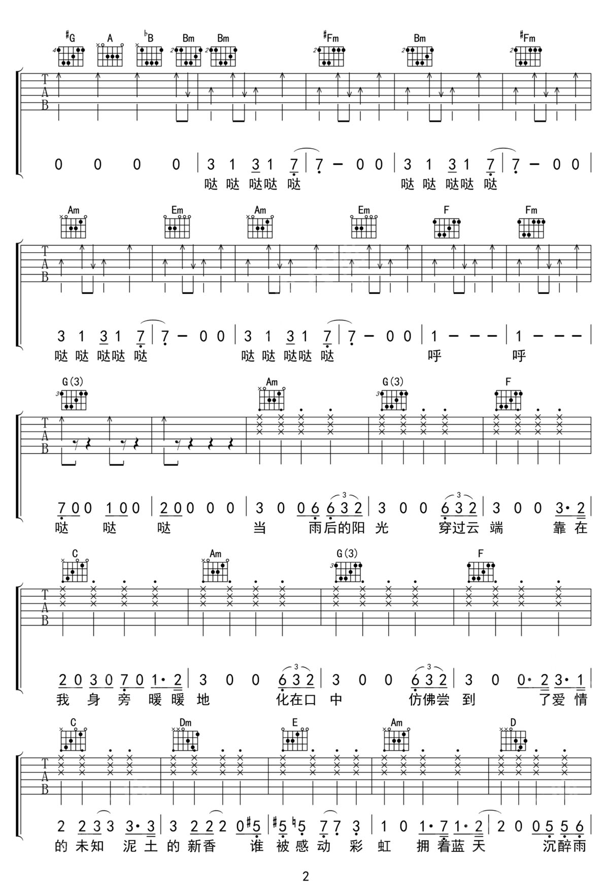 雨后的咖啡吉他谱2-SNP乐队