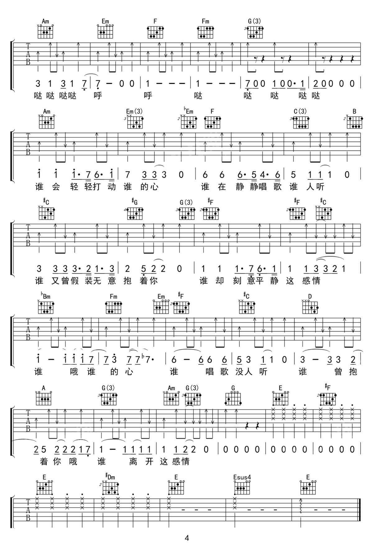 雨后的咖啡吉他谱4-SNP乐队