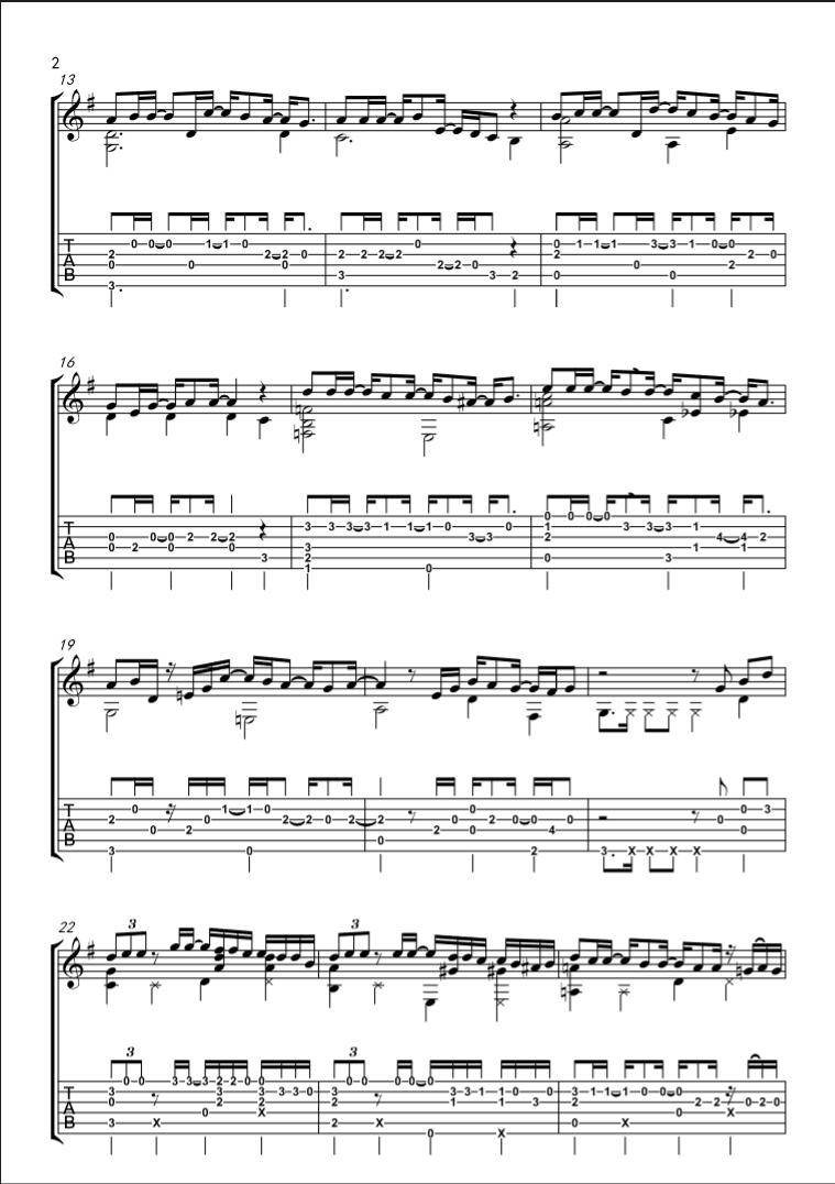 喜帖街吉他谱-2