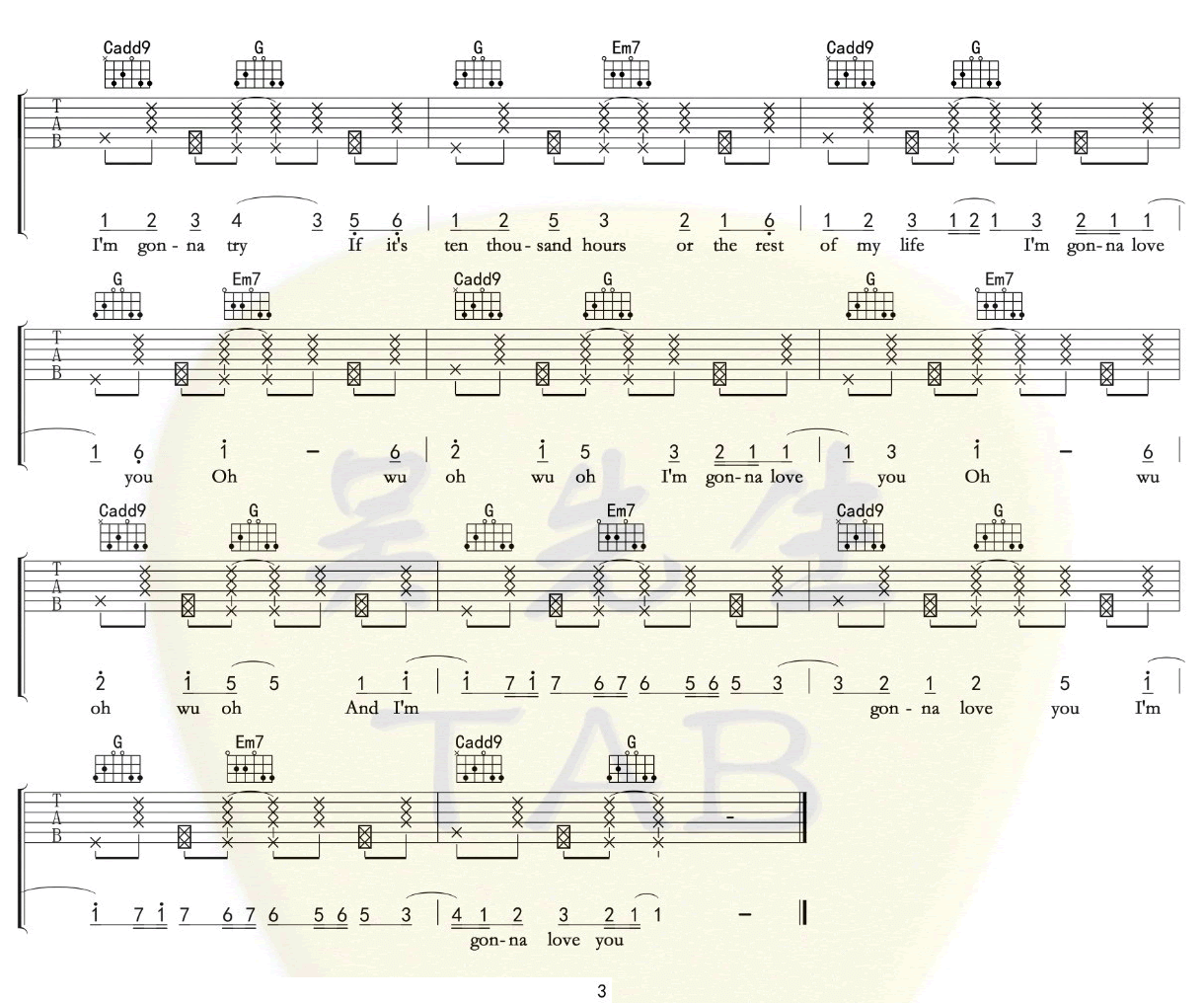 10000Hours吉他谱3-Justin-Bieber
